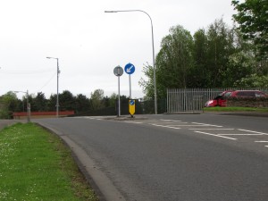 Our repaired traffic island, May 2014